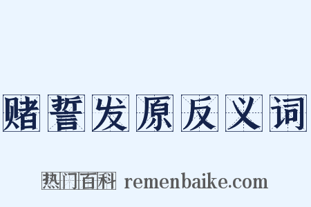 赌誓发原反义词是什么意思的图片
